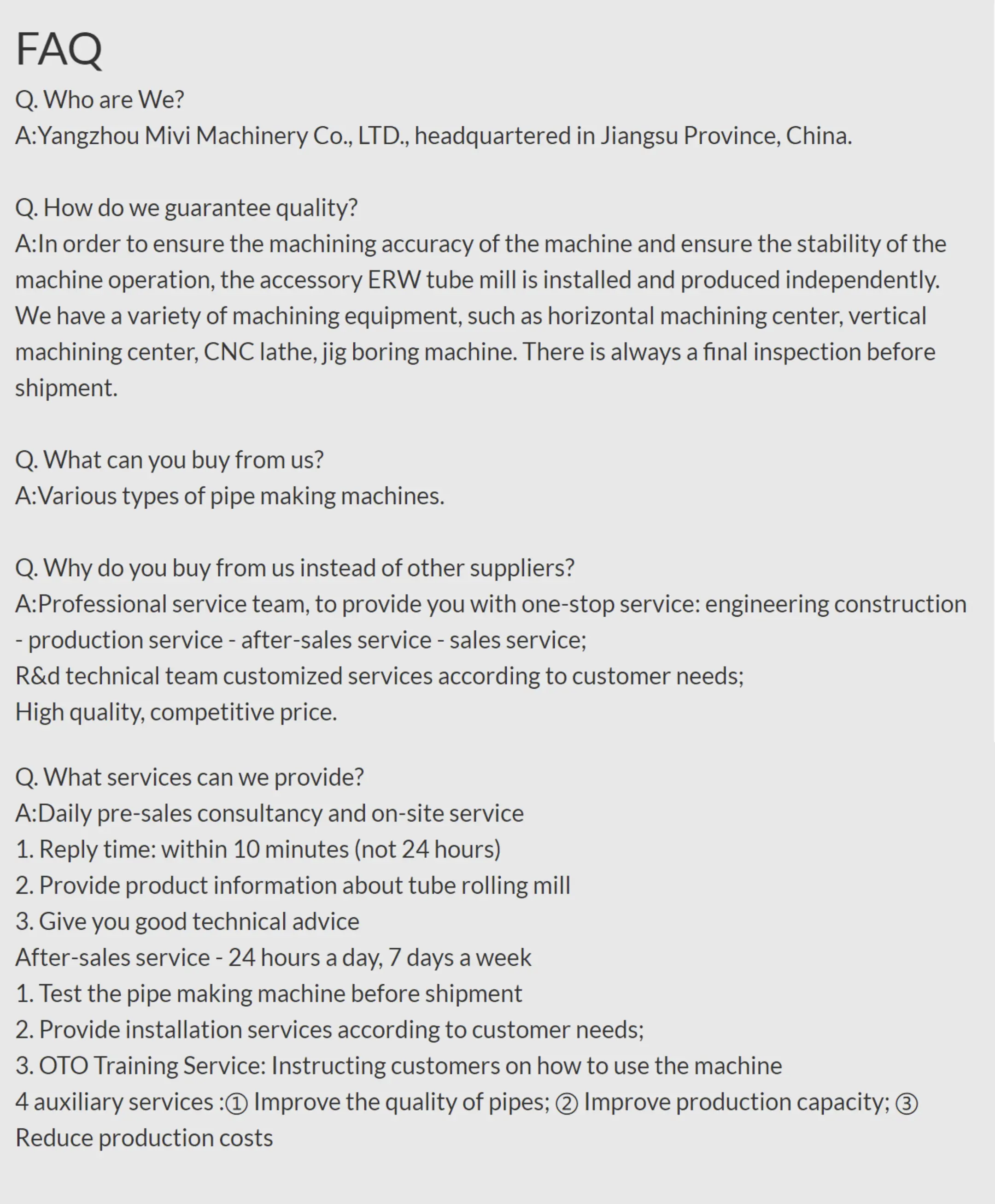 Pipe Making Machine FAQ Tube Mill